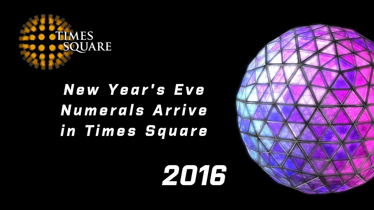 Numerals "16" Arrive in Times Square