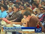 Ultimo día para revisión y matriculación vehicular