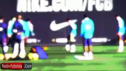Neymar quiso Humillar a Gerad Pique con un Sombrerito Durante el Entrenamiento • 2015