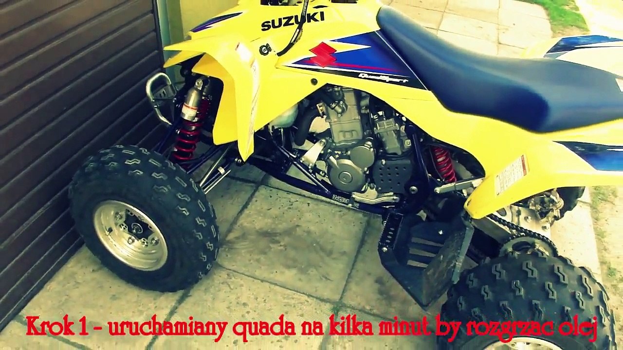 Wymiana oleju w quadzie Pierwsza wymiana po dotarciu silnika atv quad suzuki ltz 400