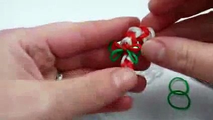 Новогодний Леденец На КРЮЧКЕ Без Станка.Плетение из резинок Видеоуроки.  - Rainbow Loom Charm