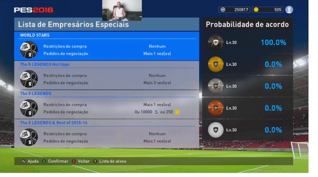 PES 2016 - Em Busca da Bola Master, Compra de Jogadores Parte 1