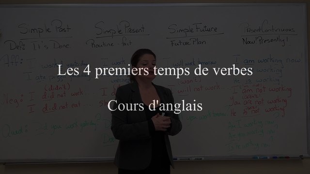 Cours D Anglais Les Quatre Premiers Temps De Verbe Video Dailymotion