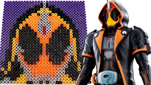 仮面ライダーゴースト オレ魂のドット絵をビーズで描く PPCandy Channel Kamen Rider Pixel Art Parlor beads Minecraft