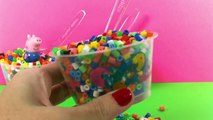 Rainbow Dippin Dots Surprise Toys Hello Kitty Peppa Pig Masha i Medved Toy Videos