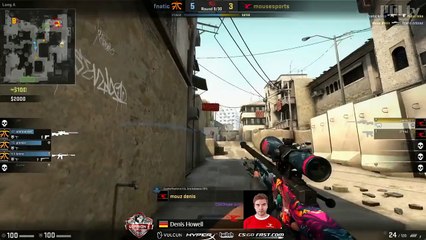 CSGO - Denis 1v3 with some KQLY style against Fnatic