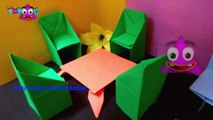 Origami Table Folding Instructions - How to Make an Origami F2BOOK Video 71