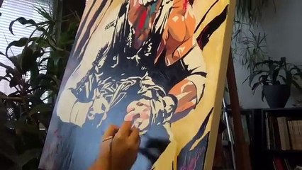 The Powerhouse spears the canvas WWE Canvas 2 Canvas