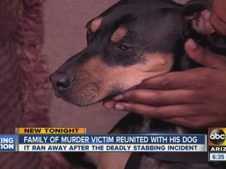 Family of murder victim reunited with his dog