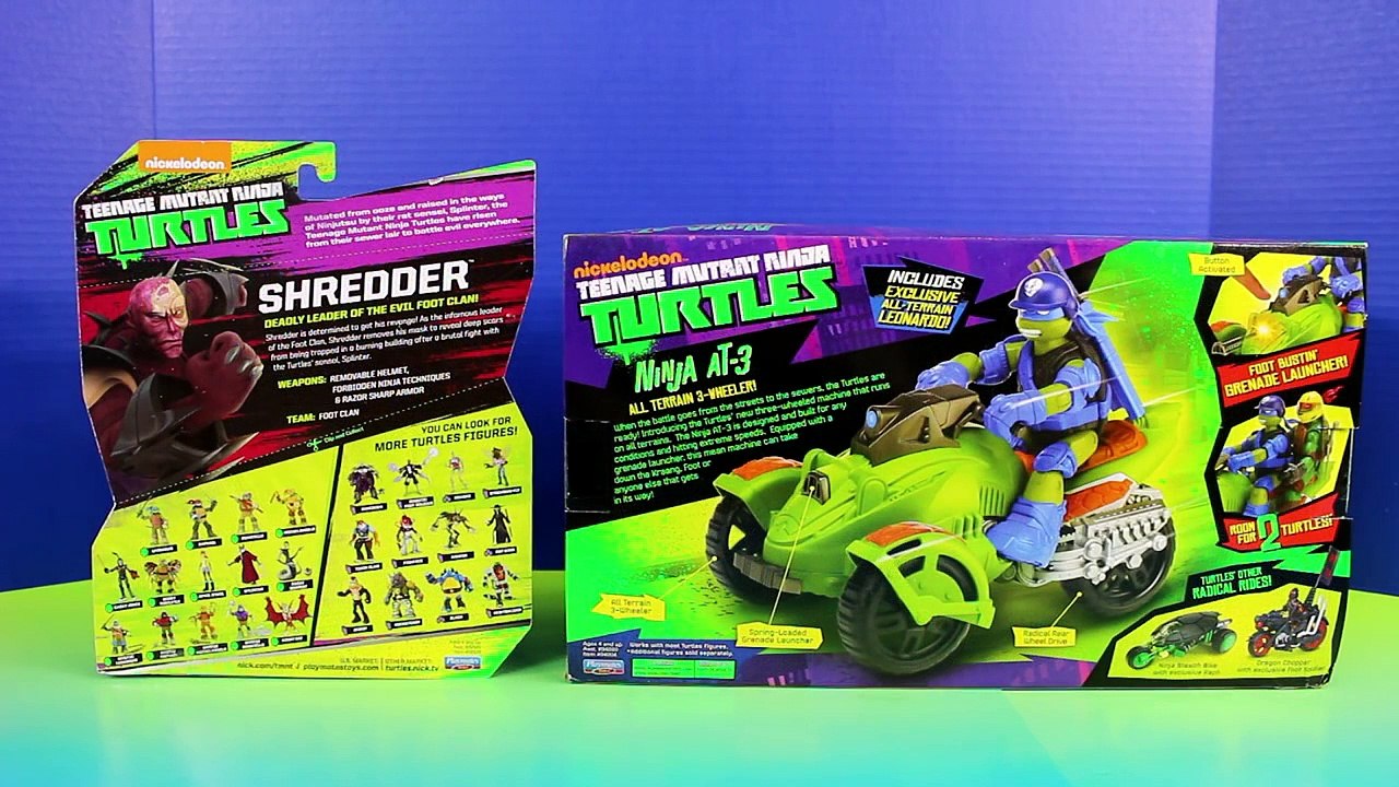 Nickelodeon Teenage Mutant Ninja Turtles TMNT Leonardo Ninja AT-3 Vs. Shredder & Removable Helmet