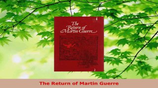 Download  The Return of Martin Guerre Ebook Free