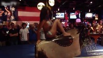 Funny fails Girls - Hot girl mini Skirt riding Mechanical Bull Fails - Funny videos