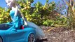 ride on car DISNEY FROZEN ELSA DRIVES CAR - RC car toys and POWER WHEELS Ride on car for kids