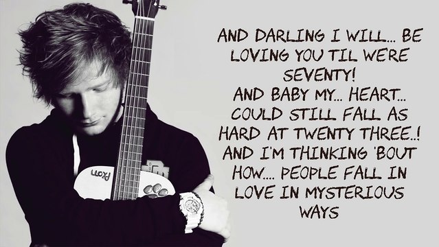 Thinking Out Loud by Ed Sheeran (LYRICS)