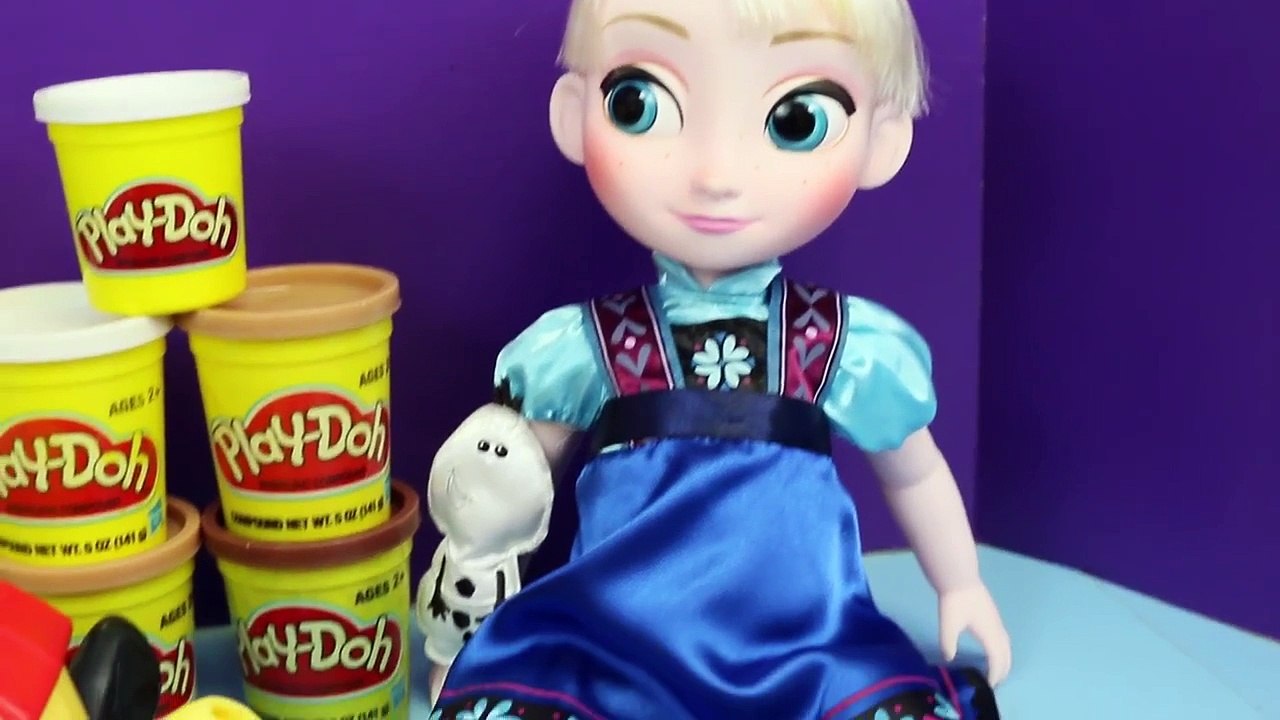 Frozen Play Doh Peppa Pig Tea Party Elsa Anna Toddler Dolls Playdough Food Cookies DisneyC