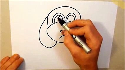 Draw a cartoon dog in 2 minutes - YouTube