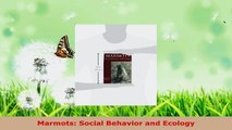 Download  Marmots Social Behavior and Ecology Ebook Online