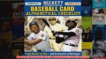 Beckett Baseball Card Alphabetical Checklist