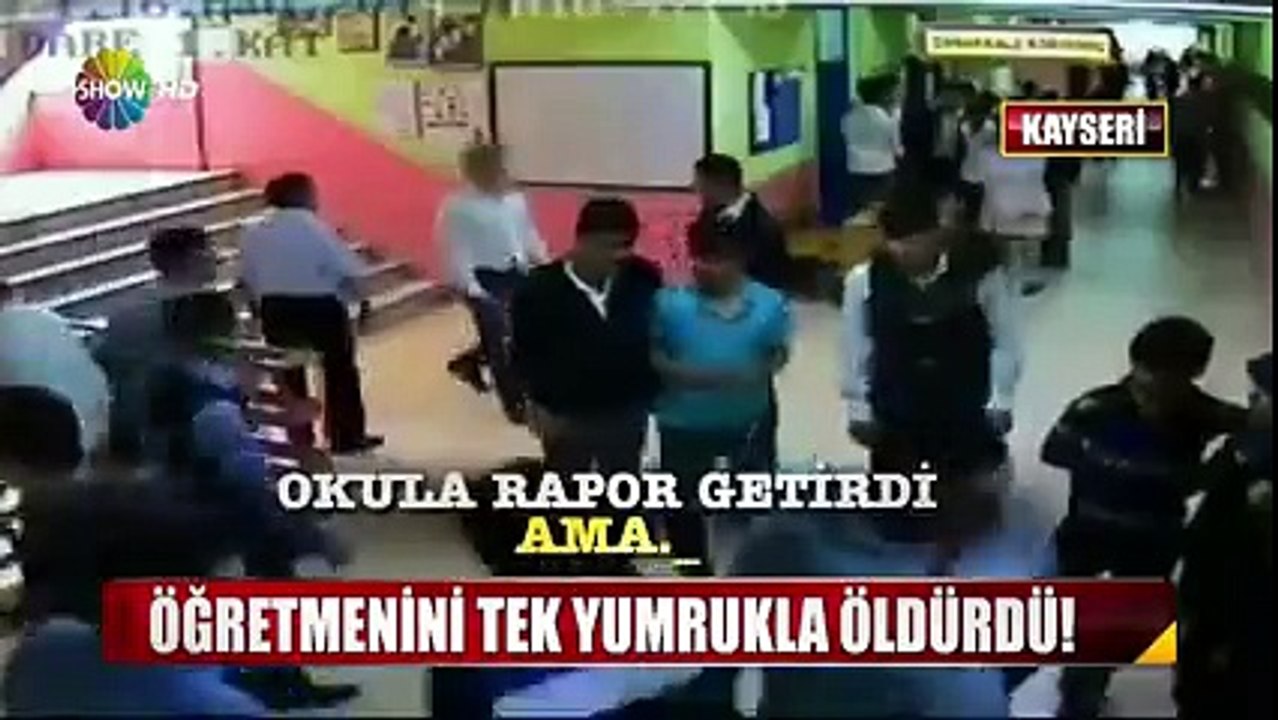 Kayseri'de Öğrenci Öğretmenini Tek Yumrukla Öldürdü