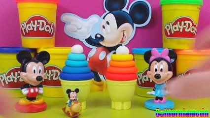Play Doh Ice Cream Surprise Mickey Mouse Minnie Mouse Toys