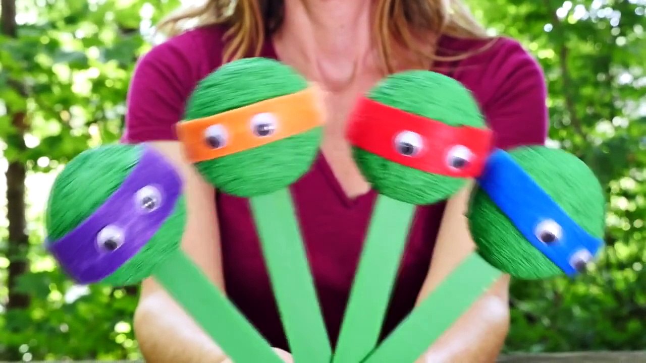 Teenage Mutant Ninja Turtle Puppets Do It Yourself TMNT Learning at DCTC Summer Camp!