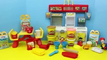 McDonalds Happy Meal Surprise Toys and Play Doh Cheese Burger Tutorial DIY Playdough
