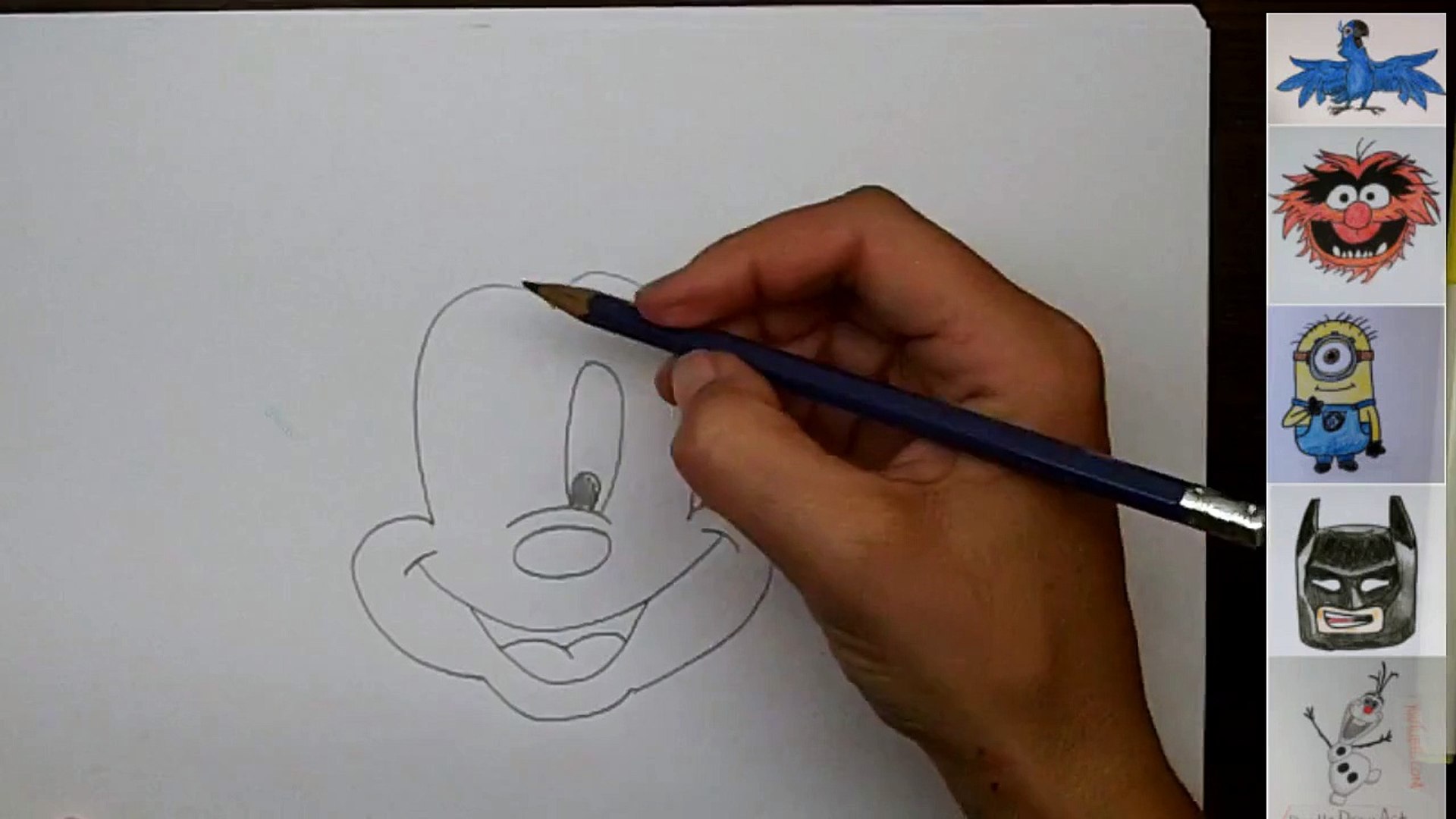 Drawing: How To Draw Mickey Mouse Step by Step! For kids! - Dailymotion  Video