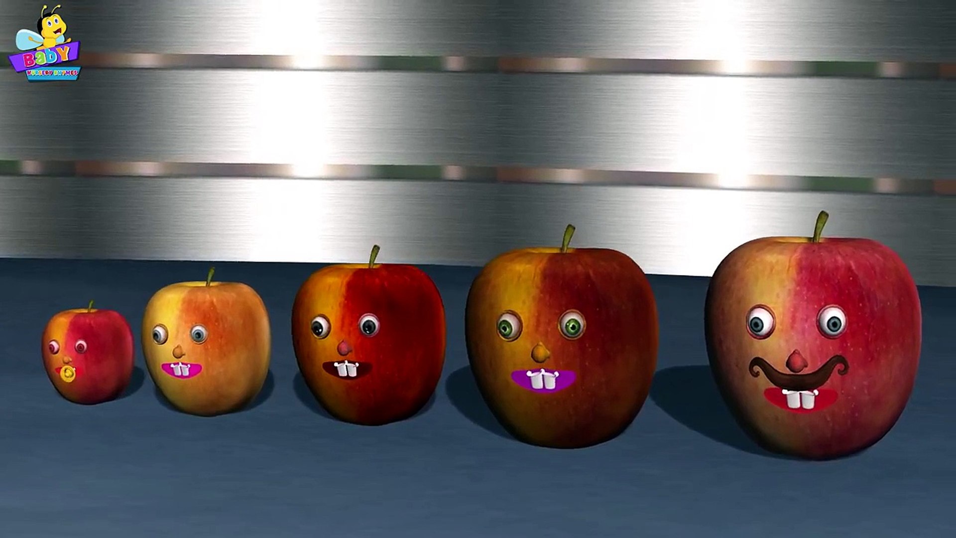 ⁣The Finger Family Apple Family 3D Nursery Rhyme | Apple Finger Family Songs