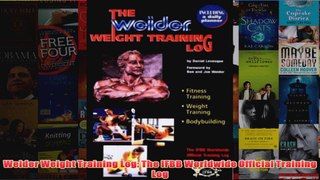 Weider Weight Training Log The IFBB Worldwide Official Training Log