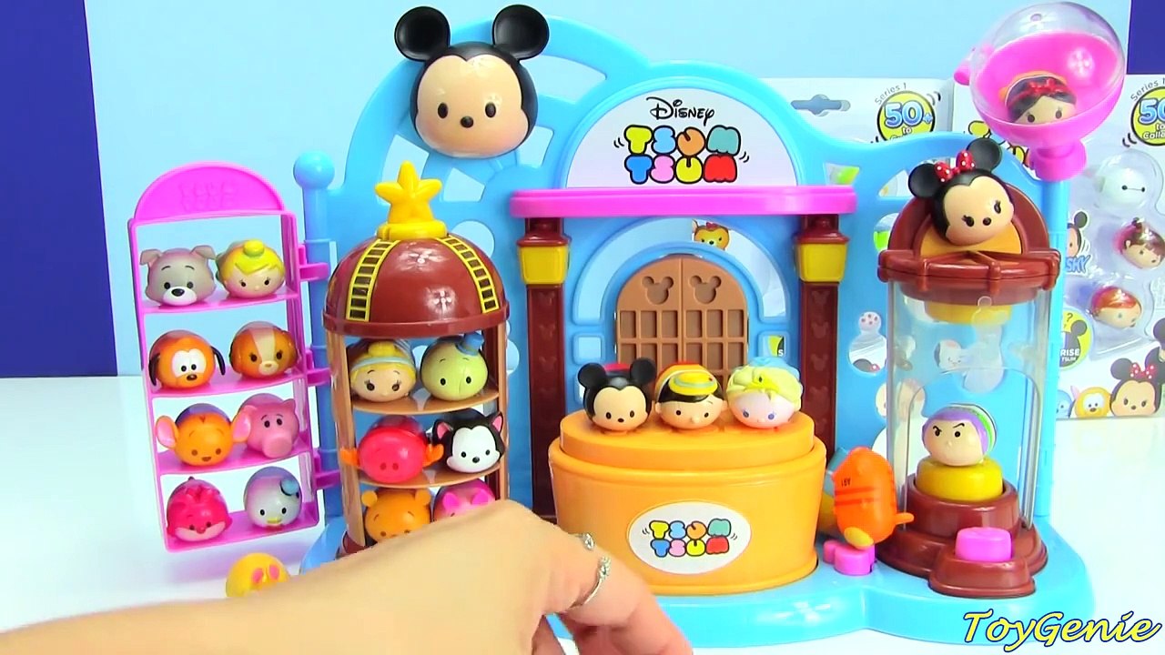 Disney Tsum Tsum Toy Shop Playset and Squishy 4 Packs