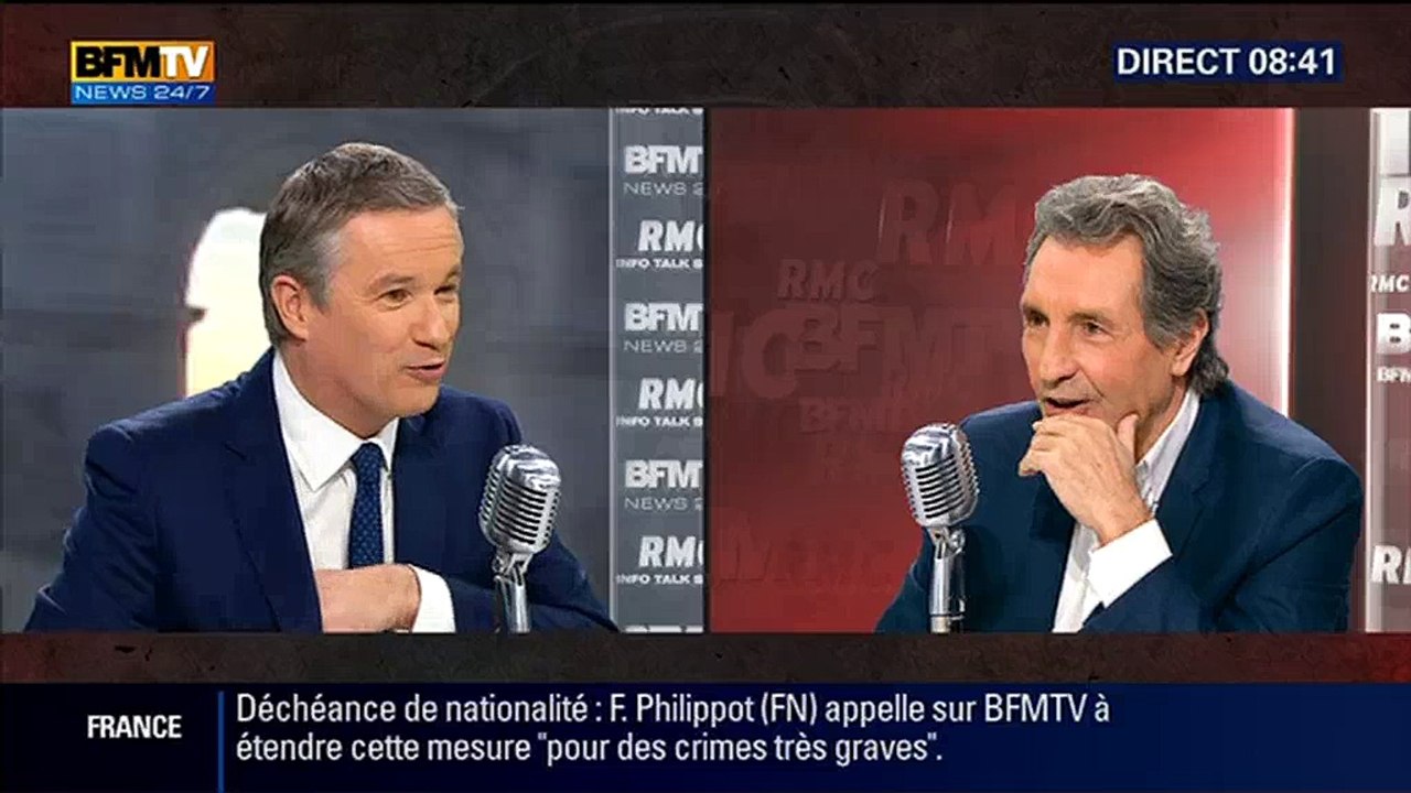 Nicolas Dupont-Aignan sur BFMTV 30/12/2015