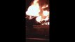 Carro pega fogo em acidente em Sooretama, Espírito Santo
