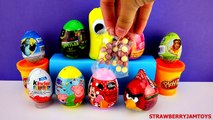 Frozen Play Doh Peppa Pig TMNT Kinder Surprise Barbie Disney Fairies Surprise Eggs StrawberryJamToys