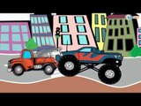 Tow Truck & Monster Trucks Cartoon for Children - Developing Videos For Kids