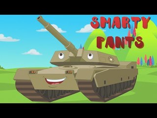 Educational Video for Kids Learning Military Vehicles - Smarty Pants!!!