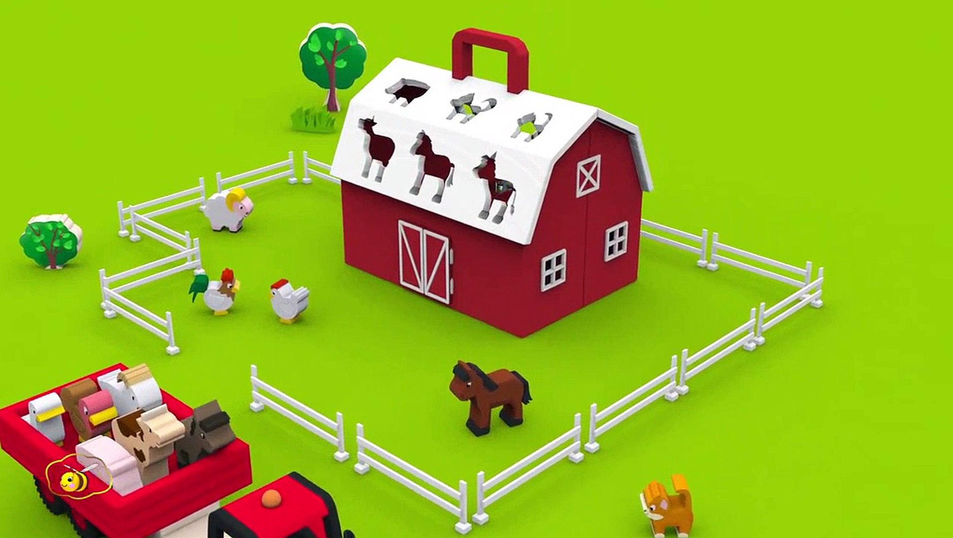 ⁣Apprendre les animaux de la ferme et leurs cris. Dessins animés pour bébés en français. Learn Frenc