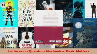 Read  Lectures on Quantum Mechanics Basic Matters PDF Online