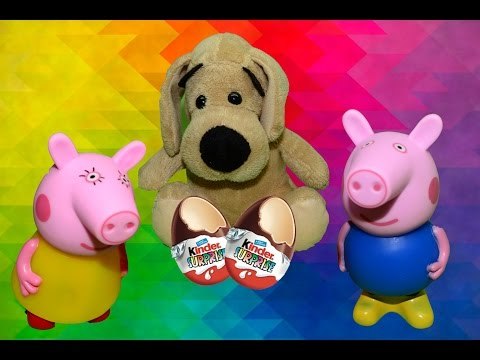 Свинка Пеппа и Киндер Сюрприз Игрушки для детей Мстители Мотоцикл - Peppa Pig Avengers