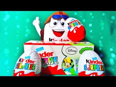 Киндер Сюрприз Дисней Микки Маус Герои Мультфильма Mickey Mouse Тачки 2 Kinder Surprise - Познавашки