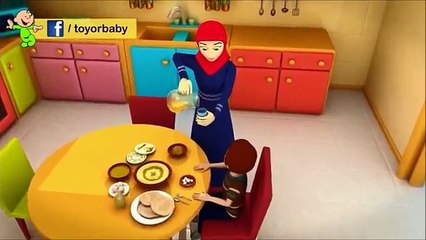 سمي الله وكل باليمنى طيور الجنة بيبي - toyor aljannah baby