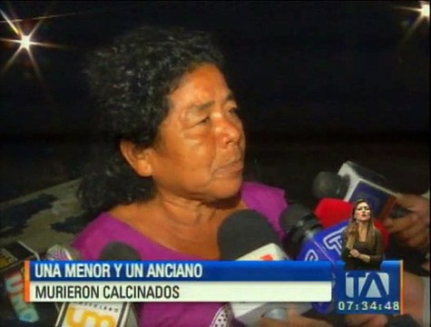 Una menor y un anciano murieron calcinados en Daule