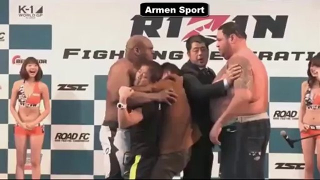 Rizin FF Bob Sapp Fedor Emelianenko vs Jaideep Singh 31.12.15 Weigh In and face off