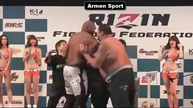 Rizin FF Bob Sapp Fedor Emelianenko vs Jaideep Singh 31.12.15 Weigh In and face off