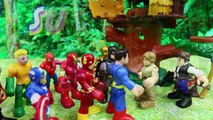 Superheroes Defeat the Star Wars Empire with Batman and Superman and Spiderman in Endor Forest