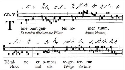 Graduale gregorian 'Timebunt gentes', Dominica III (3è dimanche TO) post Epiphaniam