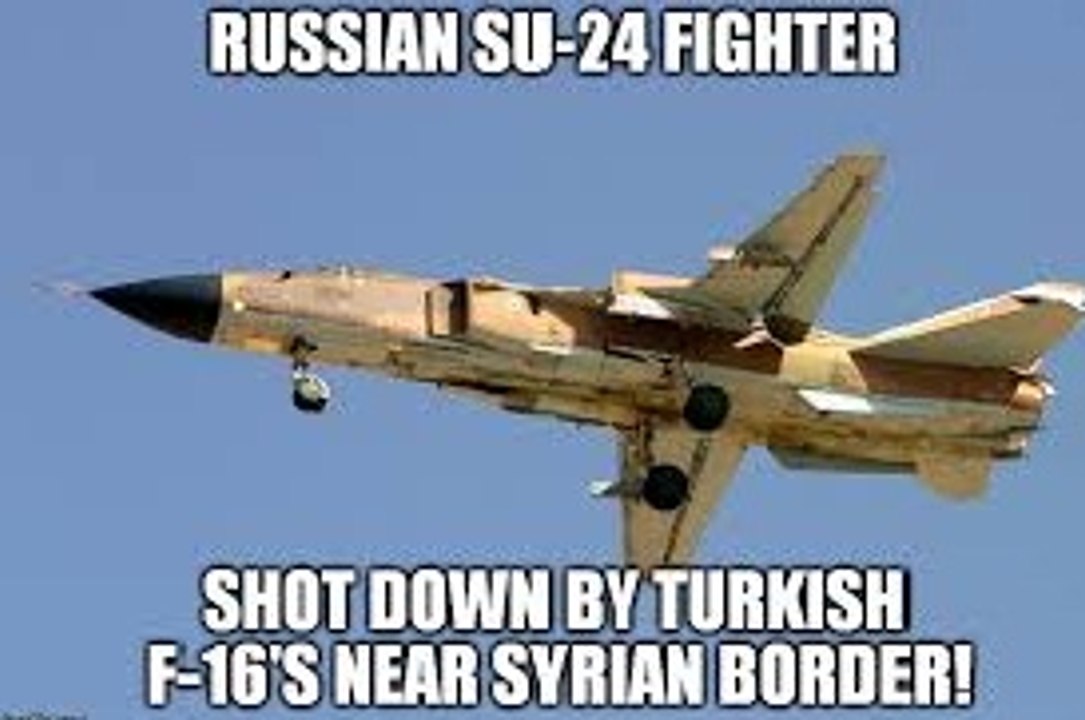 Turkish F16 Shoot Down Russian Su 24 _ Tureckie F16 Zestrzelił Samolot Bombowy