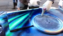 AMAZING New York City Spray Paint Art in Time Square 2015 -