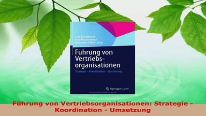 Download  Führung von Vertriebsorganisationen Strategie  Koordination  Umsetzung PDF Online