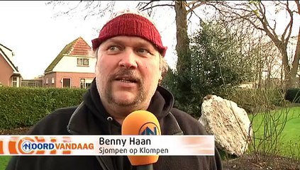 Sjompen op Klompen leggen klok in tuin Menterwolmer raadslid - RTV Noord
