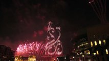 Burj Khalifa in Dubai New Year Fireworks Celebration 2015